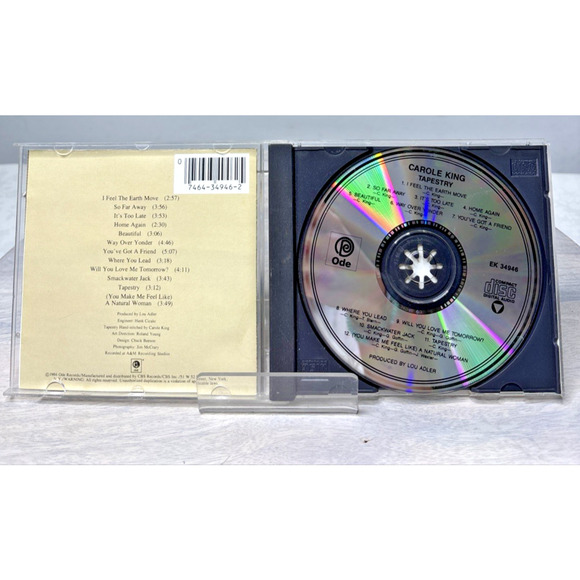 Tapestry by Carole King (CD, Mar-1986, Epic) - Picture 3 of 5